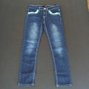 EYE Candy Girls Blue Lace Skinny Jeans